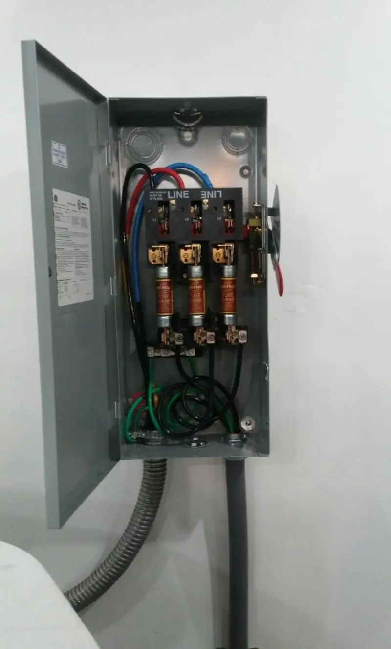 Three-phase disconnect switch installed for Electrical Wiring & Rewiring in Fayetteville